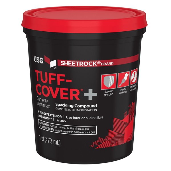 Usg USG Tuff-Cover + Ready to Use White Spackling Compound 1 pt 380214